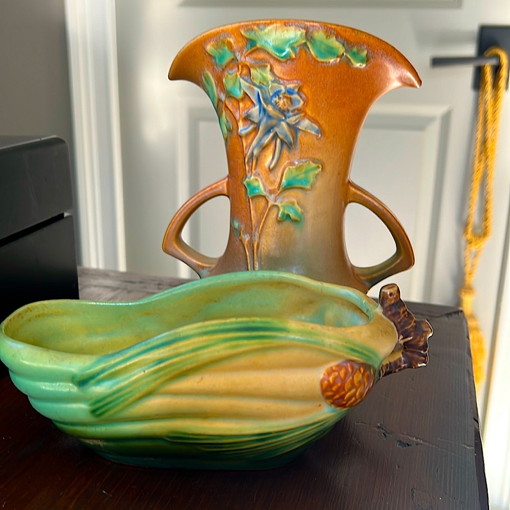 Roseville pottery. Two pieces